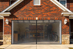 Garage Screen Doors, 9×7FT for 1 Car Garage, Heavy Duty Durable Fiberglass Magnetic Retractable Hands Free Garage Door Screen with 4 Roll Up Straps, for Patio, Workshop, Home Gym & Sun Room