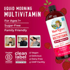 MARYRUTH'S Liquid Morning Multivitamin for Women, Men & Kids | Vitamin A C D E B6 B12 Biotin Zinc | Beauty | Vegan | Non-GMO | Gluten Free | 32 Servings