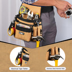 LEFOR·Z Tool Belt,14-Pockets Tool Belts for Men with Magnetic Tool Pouch