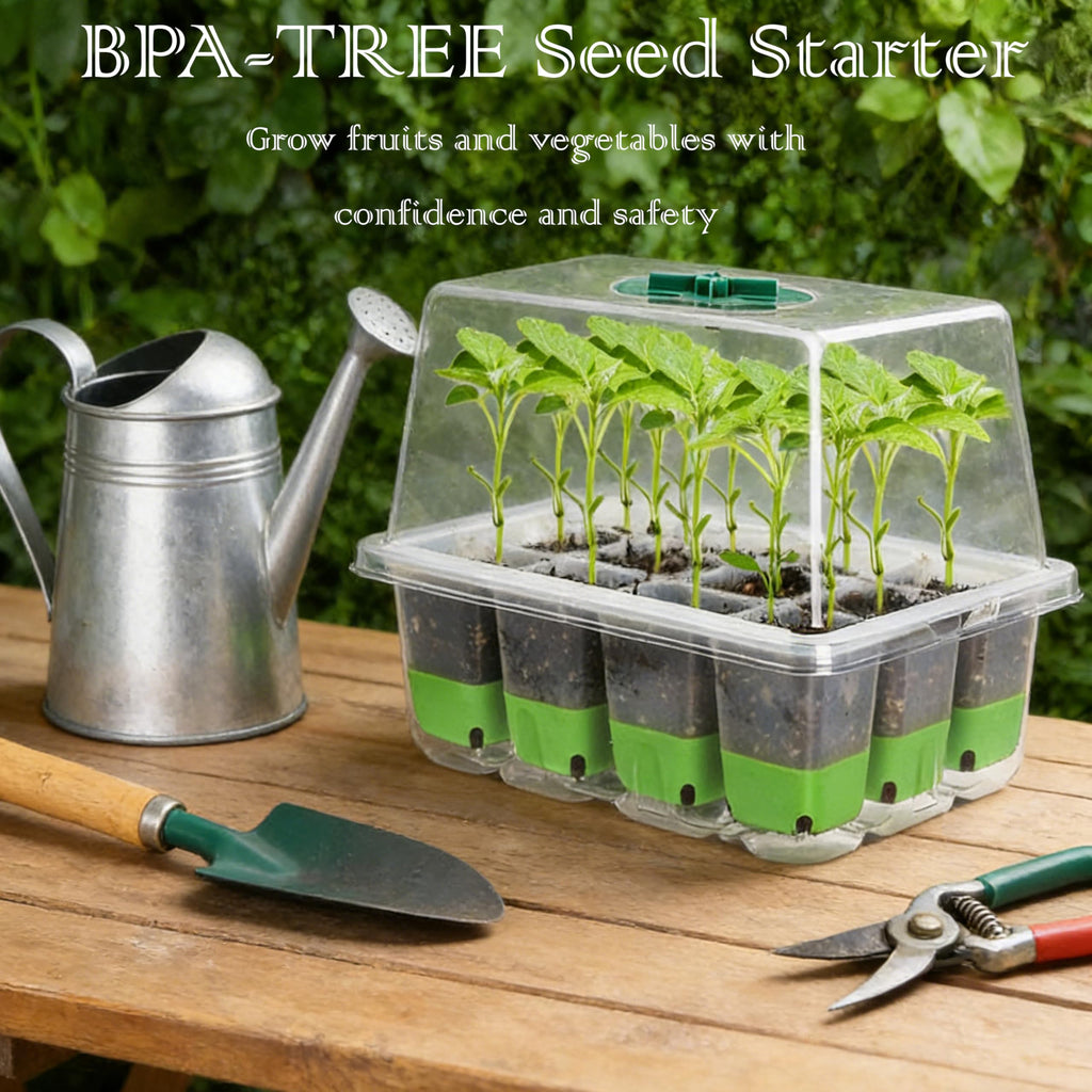 NestNature 5-Pack Seed Starter Tray Set|60-Cell Flexible Germination Trays