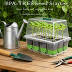 NestNature 5-Pack Seed Starter Tray Set|60-Cell Flexible Germination Trays
