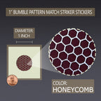 1” Circle Match Striker Stickers – 100 Pieces | Bumble/Dotted Pattern Match Strike Paper with Adhesive Pre-Cut in Circles for Easy Match Lighting | Also Available in Charcoal or Brown & Many Sizes