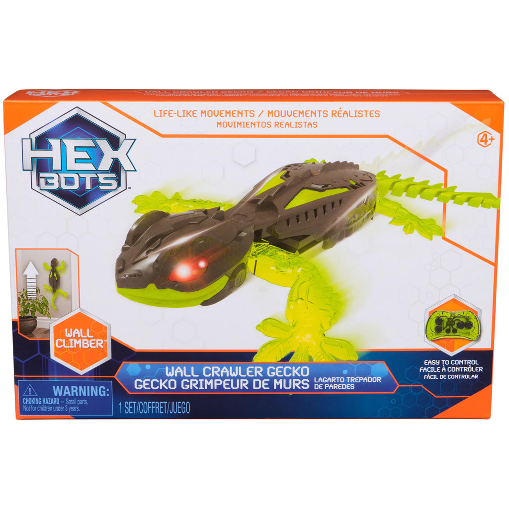 HEX BOTS Wall Crawler Gecko Rechargeable Remote Control Toy