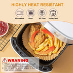 250 Pcs 8" Round Air Fryer Liners Disposable, Unbleached Parchment Paper Liners for Airfryer Basket, Non-Stick & Leakproof Baking Paper for Oven Roasting