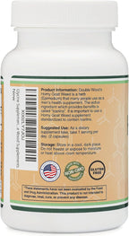 Horny Goat Weed for Men and Women - No Fillers (Max Strength Epimedium Std. to 20% Icariins) 1,000mg per Serving, 90 Capsules (Male Enhancing Supplement) by Double Wood