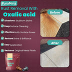 Pure Oxalic Acid- Industrial Grade Strength- 5 Pounds- Rust Remover- Wood Bleach- Highly Effective Multipurpose Cleaner for Metal-Stone-Concrete - Durable Resealable Packaging.