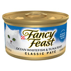 Purina Fancy Feast Classic Pate, Ocean Whitefish & Tuna, 3 oz cans, 24-Pack