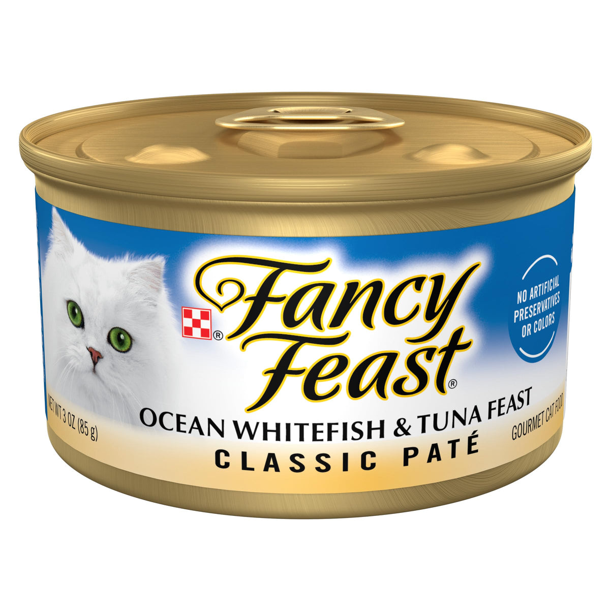 Purina Fancy Feast Classic Pate, Ocean Whitefish & Tuna, 3 oz cans, 24-Pack