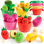 SAIMAND Baby Toys 6-12 Months,16PCS Montessori Plush Sensory Play Food Gift