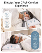 Joynox CPAP Pillow for Side Sleeping, HSA/FSA Sleep Apnea Pillow for All CPAP Masks Users to Reduce Air Leaks, Masks Pressure, Memory Foam with Cooling & Breathable Pillowcase for Side Back Sleeper