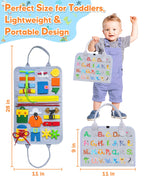 Gojmzo Busy Board Montessori Toys for Toddler Boy Girl Birthday Gifts, Busy Book Sensory Toys for Toddlers, Learning Educational Toddler Travel Activities