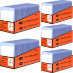 TRUGQ 1000 Card Sleeves Top Loads for Cards,3"X4"Baseball Card Protectors,Toploaders Hard Plastic for Trading Game Sports Football Cards(500 Hard Protectors + 500 Soft Sleeves)