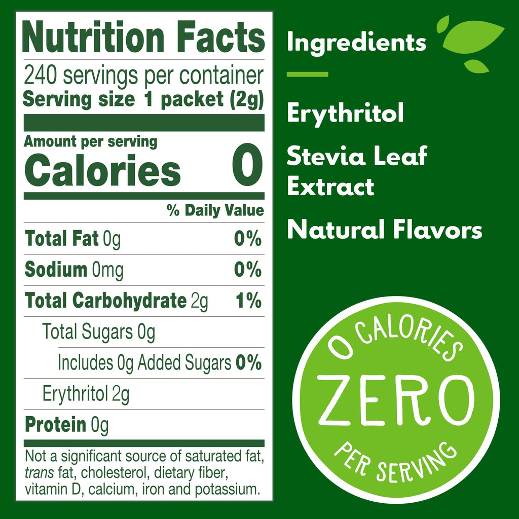 Truvia Original Stevia Sweetener Packets, 240 Count Carton