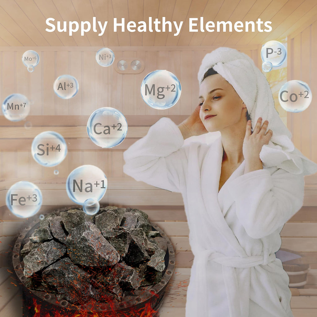 HOUSYLOVE Sauna Rocks/Sauna Stones, 35 lb Box of Lava Rock for Steam Sauna, Sauna Stone