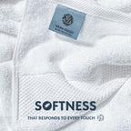 White Classic Luxury White Hand Towels - 100% Turkish Cotton, 16x30, 6 Pack