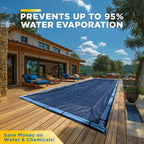 20-Ft x 40-Ft Pool Cover for Inground Pools - Rectangle Winter Cover Inground, Extra Thick Material and Durable Design, Cold and UV-Resistance, Easy Installation, Navy Blue