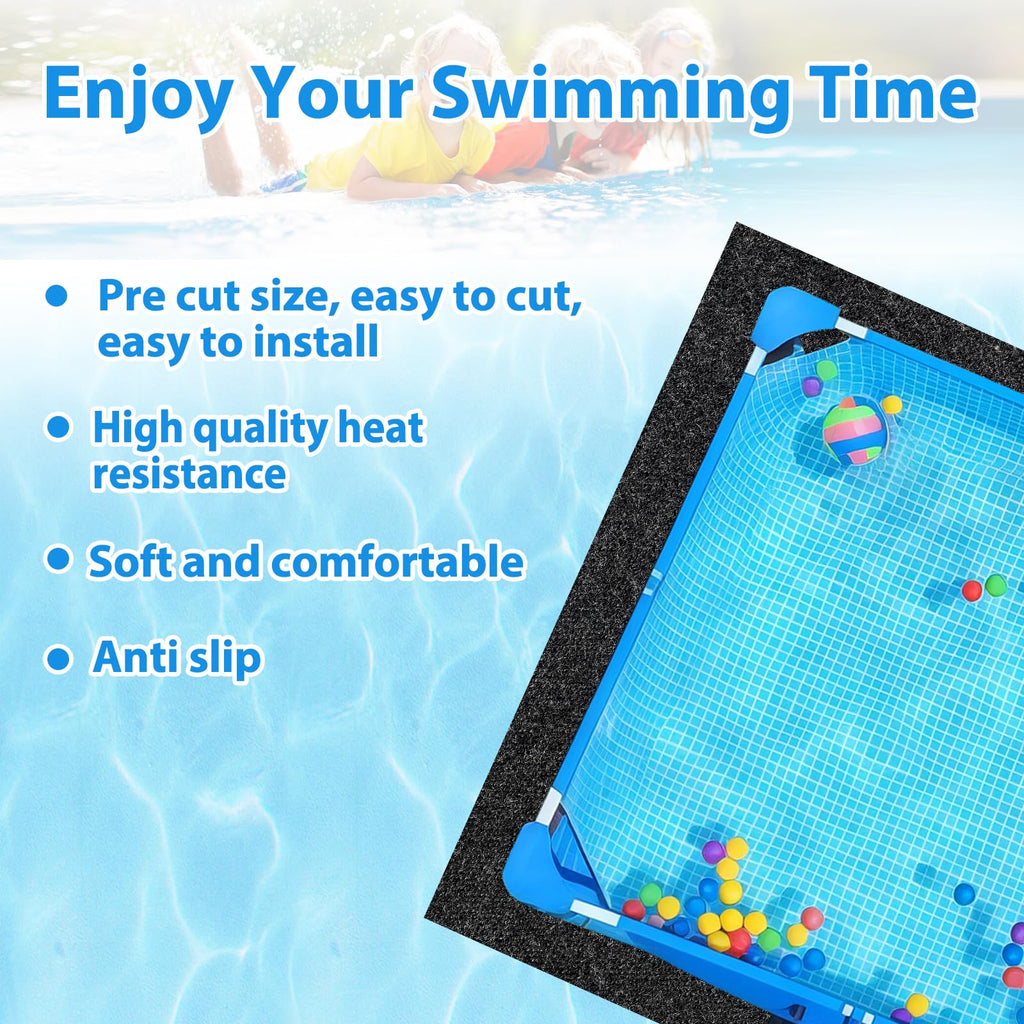 Thickened Pool Liner Pad for Above Ground Pool, 10’x 7’ Rectangle Under Pool Mat Padding, Pool Ground Pad Mat Under Pool for Pool Bottom, Prevent Punctures, Extend Liner Life