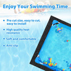 Thickened Pool Liner Pad for Above Ground Pool, 10’x 7’ Rectangle Under Pool Mat Padding, Pool Ground Pad Mat Under Pool for Pool Bottom, Prevent Punctures, Extend Liner Life