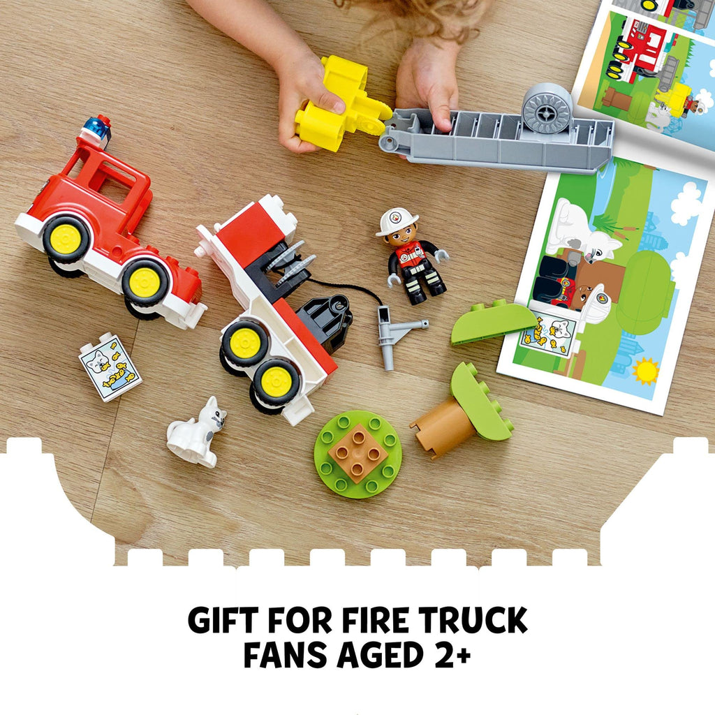LEGO DUPLO Town Fire Truck 10969 Building Toy Set for Toddlers, Preschool Boys and Girls Ages 2-5 (21 Pieces)