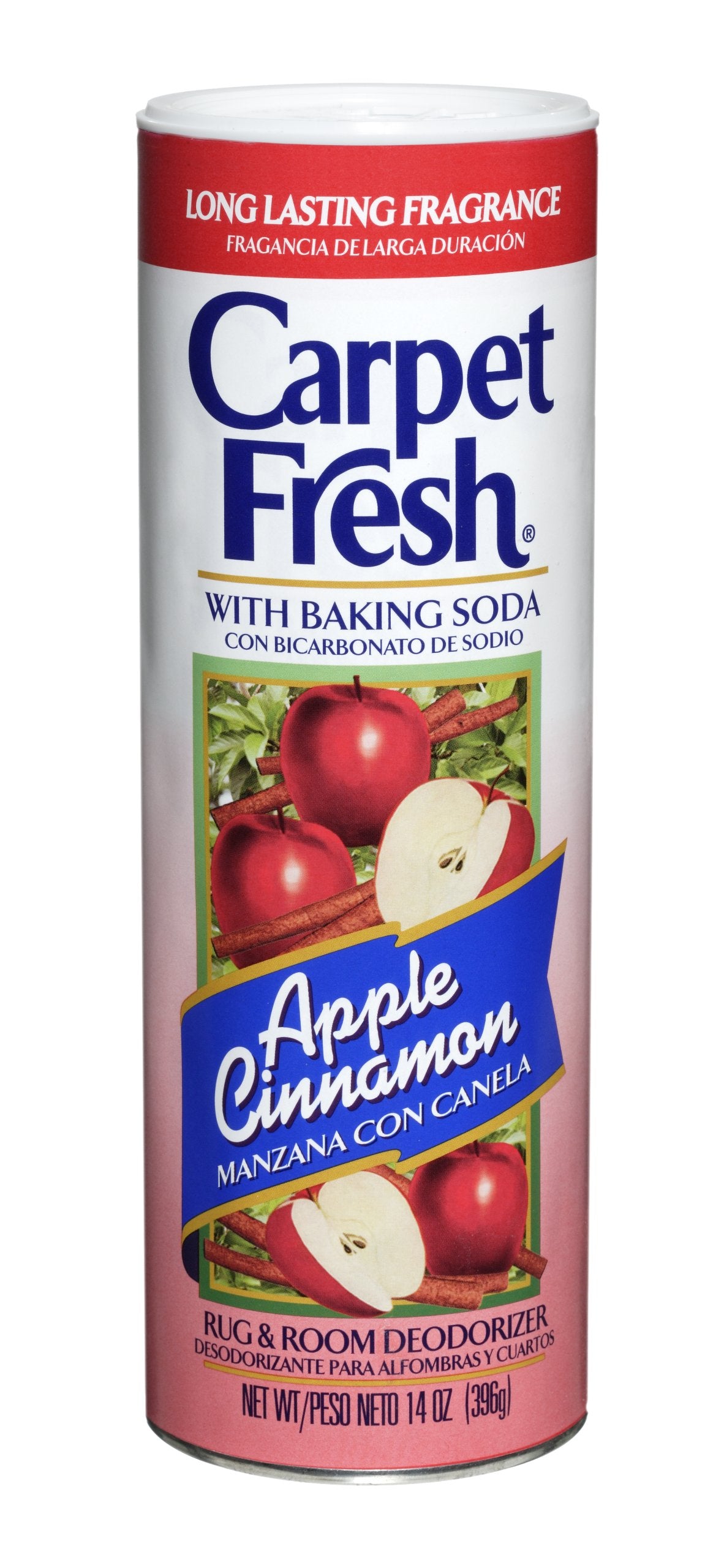 Carpet Fresh Rug and Room Deodorizer with Baking Soda, Cinnamon Apple Fragrance, 14 OZ [12-Pack]