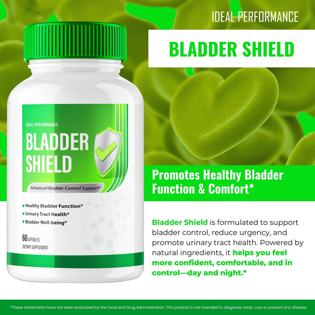 Bladder Shield Capsules, Advanced Bladder Control Support Supplement Pills - All Natural BladderShield Urinary Tract Health Formula for Health and Wellness to Ensure Quality Reviews (60 Capsules)