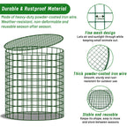 Convivium Plant Protectors from Animals 6 Packs, 13 x 12 in Metal Chicken Wire Cloche Plant Cages for Outdoor Plants, Garden Fencing Animal Barrier with Detachable Dome Lid, Stakes & Zip Ties