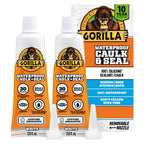 Gorilla 100% Silicone Caulk, Waterproof Sealant, 2.8oz Squeeze Tube (Pack of 2) – White -10 Year Mold Resistant Kitchen, Window, Bath, Marine, Door and More