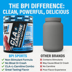 BPI Sports CLA+Carnitine – CLA L Carnitine & Linoleic Acid – L Carnitine Supplement for Weight Loss, Metabolism & Lean Muscle – Caffeine Free – Rainbow Ice – 50 Servings – 12.34 oz