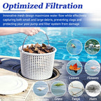 Inground Pool Skimmer Basket for Hayward Skimmer Basket&Pool Filter Baskets SP1082CA Series, Aladdin B-152, Built-in Brass Weight - Anti-Floating Filter Baskets, 316 Stainless Steel Handle Rubber Grip