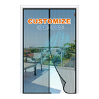MAGZO Customized Magnetic Screen Door, Sturdy Magnets Double Mesh Door Screen Curtain with Full Frame Hook & Loop for French Entrance
