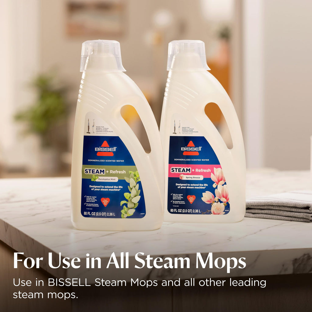 BISSELL Steam Mop 1940A PowerFresh Floor Steam Cleaner for Hard Wood & Tile with Natural Sanitization, Easy Scrubber, Variable Steam, 12” Cleaning Path