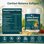 Cortisol Supplements for Women Men, 10-in-1 Cortisol Reducer Detox Manager Softgels w. Magnesium L-Theanine Apigenin Saffron Rhodiola, Evening Calm for Sleep Mood Energy, Non-Melatonin Liposomal