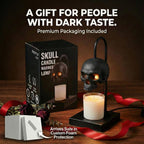Nomnu Skull Candle Warmer Lamp, Black Spooky Gothic Decor w/Timer & Dimmer