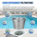 BOUYAO 8" Inground Pool Skimmer Basket - Upgrade Aluminum Strainer Basket with Handle | for Pentair U-3, Hayward SP1070 | Direct Replacement 08650-0007 & SPX1070E Universal Filter Baskets