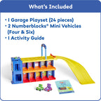 hand2mind Counting Car Garage, Race Car Track, Toy Vehicle Playsets, Parking Garage, Pretend Play Sets for Preschoolers, Preschool Math Learning Activities, Numbers for Toddlers, Kids Birthday Gifts