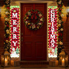 Mrsenloi Christmas Decorations Lighted Banner for Door, Snowman&Santa