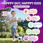 NATISLAND para Cleanse for Humans & Kids, Herbal Gut Health Gummies with Wormwood Black Walnut Clove, Pumpkin Seed & Papaya Seed, Sugar Free, Vegan, Grape Flavor, 60 Gummies