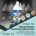 Steam & Go Multi-Purpose Cleaner Spray Refill with Oxy Power for Multi-Surfaces - Removes Stains, Eliminates Odors, & Degreases - Orange Scent, 1 gal