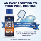Liquid Solar Pool Cover for Inground & Above Ground Pools, 32 oz Weekly Liquid Solar Blanket for Pool, Helps Reduce Evaporation & Hold in Warmth, Invisible Pool Water Warmer, BubbyShine