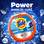 Tide Odor Defense + Oxi Laundry Detergent Pacs, Original Scent, 63 Count, Advanced Odor + Stain Fighter