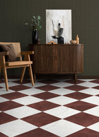 FloorPops x Chris Loves Julia Bonneville Oxblood Peel and Stick Floor Tiles, FP6333