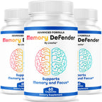 (3 Pack) Memory Defender Capsules, MemoryDefender Advanced Brain Support Pills, All Natural Premium Supplement, Memorydefender Maximum Strength Multivitamin Daily Wellness, 180 Capsules for 3 Months