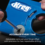 Kreg Concealed Hinge Jig - 35mm Cup Drilling Jig - Adjustable Cabinet Door Installation Tool - KHI-Hinge