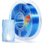 YOOPAI PETG Filament 1.75mm, High Clarity, Clean Surface, Consistent Printing, 1KG (2.2lbs) 3D Printer Filament, PETG Transparent Light Blue