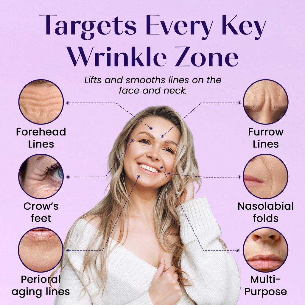 LumiDew Smile Line & Anti Wrinkle Patches - Face Tape for Wrinkles, Forehead & Lips | Japanese Face Tape Lifting & Anti Wrinkle Tape for Face | Forehead Wrinkle Patches Overnight
