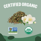 Organic Jasmine Tea K-Cup Pods, 24 Pods by FGO - Keurig Compatible - Naturally Occurring Caffeine, Premium Jasmine Green Tea is USDA Organic, Non-GMO, & Recyclable