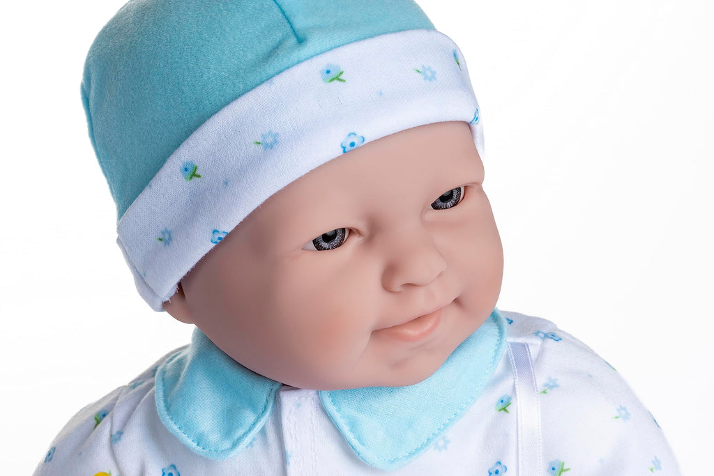 Caucasian 20-inch Large Soft Body Baby Doll | JC Toys - La Baby | Washable |Removable Blue Outfit w/ Hat and Pacifier| For Children 2 Years +