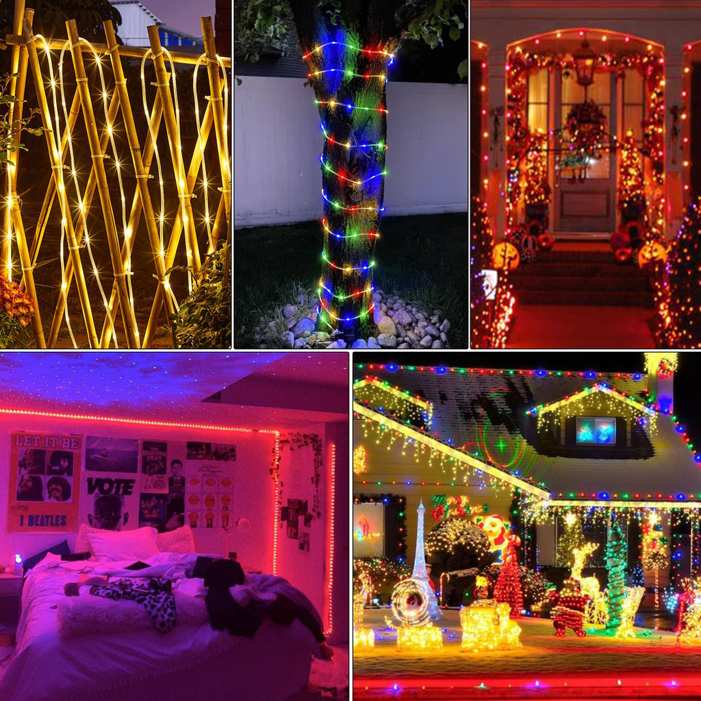 Nazuwke 99Ft LED Rope Lights Outdoor, String Light for Outside Waterproof