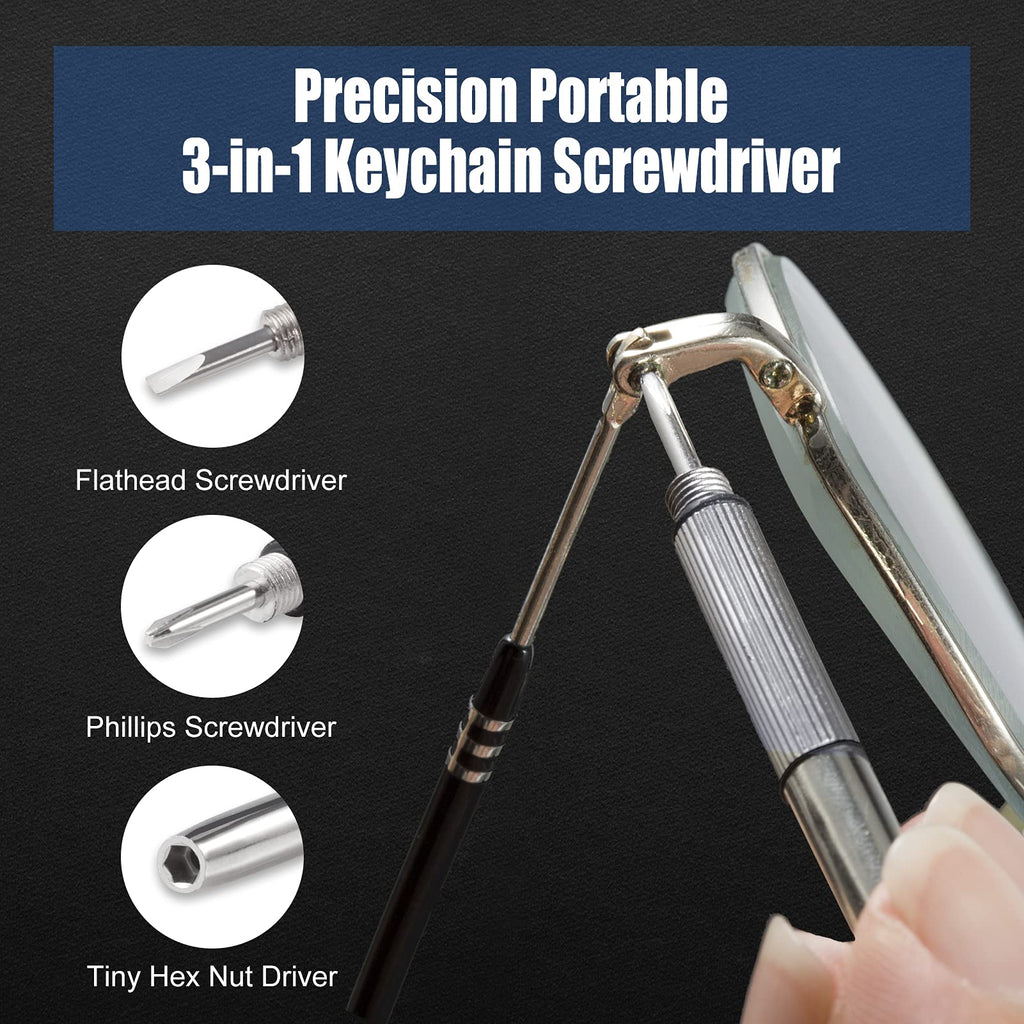 LEONTOOL Round Nylon Jaw Eyeglasses Frame Pliers Kit with Eyeglass Repair Screwdriver Optical Pliers Set