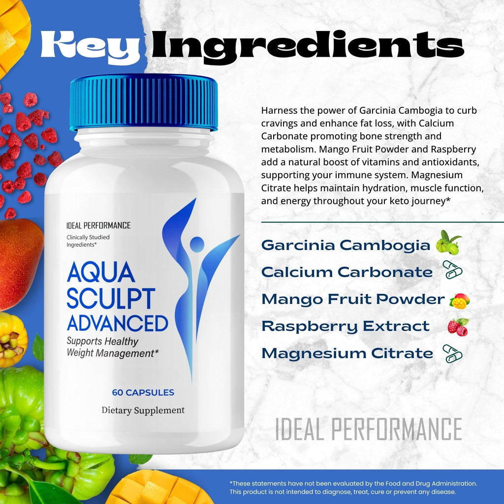 Aqua Sculpt Capsules, Official Aqua Sculpt Supplement Pills - Maximum Strength, All Natural Keto Capsule to Sustain Active Lifestyle & Fitness Goals, Overall Health Sculpt Reviews (3 Pack)